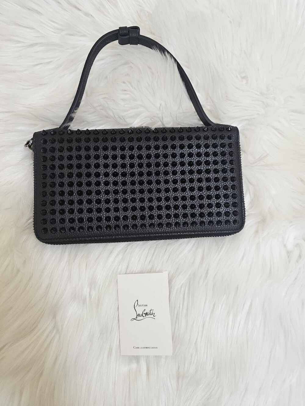 CHRISTIAN LOUBOUTIN BLACK M PANETTONE XL WALLET - Picture 3 of 17